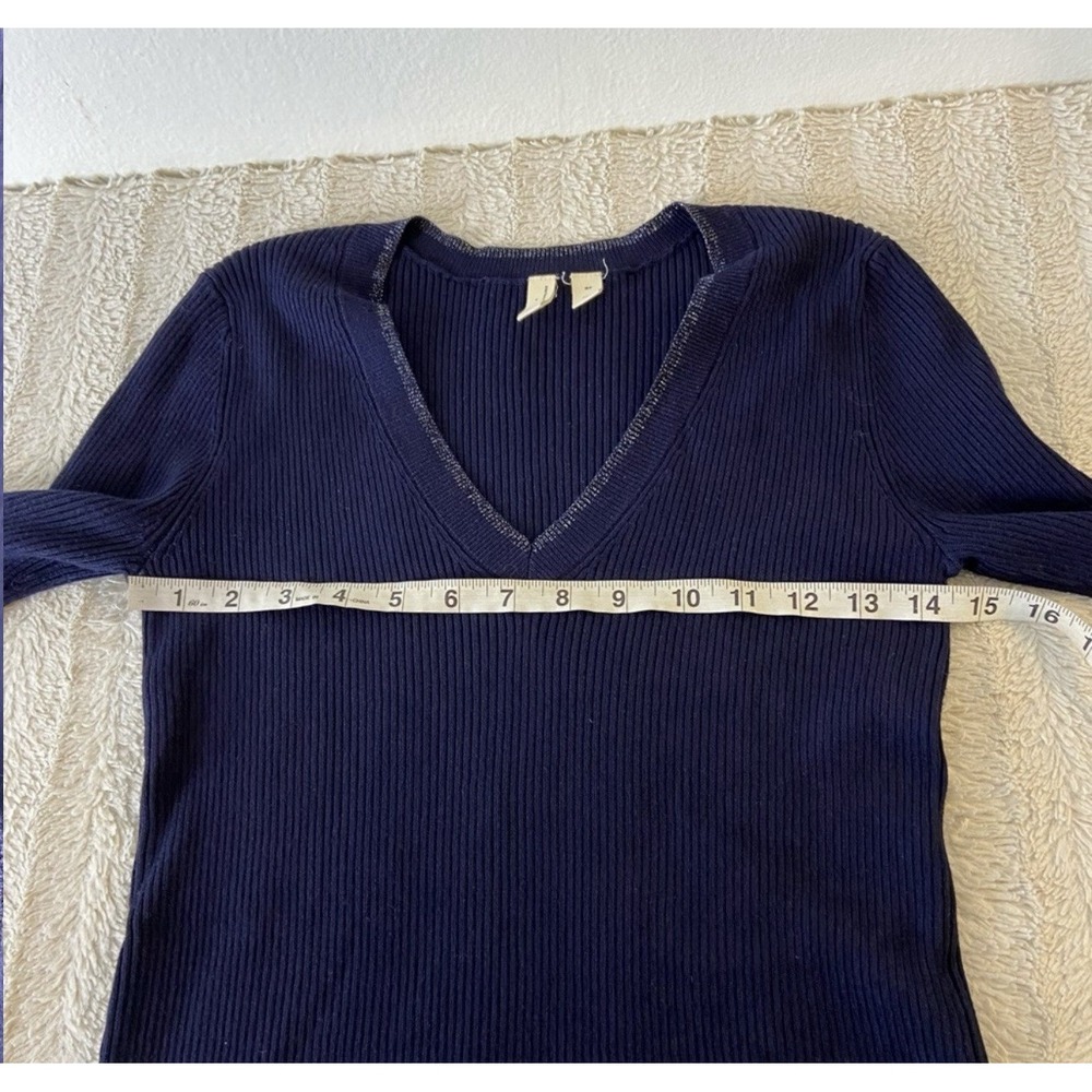 Moth by Anthropologie Women's Medium Petite‎ V-neck Sweater - Picture 6 of 9